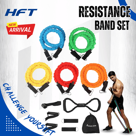 ยางยืดออกกำลังกาย HOMEFITTOOLS สายแรงต้าน 5 เส้น_2